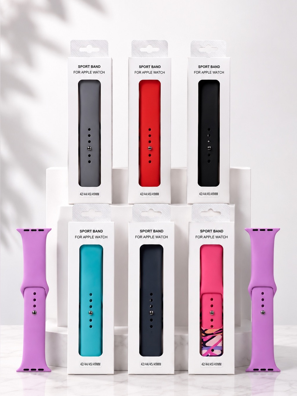 Soft silicone-style replacement band for Apple Watch